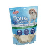 Paws Happy Life Plain Flavor Beefhide Chips For Dogs - 16 Ounce 