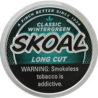 Skoal Smokeless Tobacco, Classic Wintergreen, Long Cut - 1.2 Ounce 