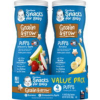 Gerber Grain & Grow, Banana/Strawberry Apple, Value Pack - 4 Each 