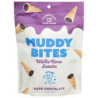 Muddy Bites Waffle Cone Snacks, Dark Chocolate - 2.33 Ounce 