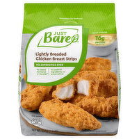 Just Bare Chicken Breast Strips, Lightly Breaded - 24 Ounce