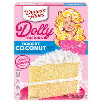 Duncan Hines Flavored Cake Mix, Favorite Coconut, Dolly Parton's - 18 Ounce 