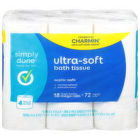 Simply Done Bath Tissue, Ultra-Soft, Mega Rolls, 2-Ply - 18 Each 