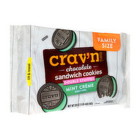 Crav'n Flavor Mint Creme Double Stuffed Chocolate Sandwich Cookies - 20 Ounce 