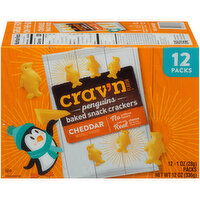 Crav'n Flavor Cheddar Penguins Baked Snack Crackers