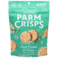 Parm Crisps Cheese Snack, Sour Cream & Onion, Oven-Baked - 1.75 Ounce 