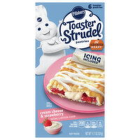 Pillsbury Toaster Pastries, Cream Cheese & Strawberry - 6 Each 