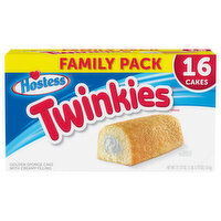 Hostess Sponge Cake, Golden, Family Pack - 16 Each 