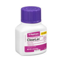 Topcare Clearlax, Polyethylene Glycol 3350 Osmotic Laxative Powder For Solution, Unflavored - 4.1 Ounce 