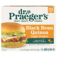 Dr. Praeger's Veggie Burgers, Black Beans Quinoa - 4 Each 