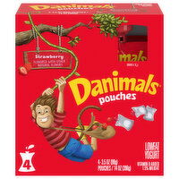 Danimals Yogurt, Lowfat, Strawberry