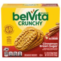 BELVITA Cinnamon Brown Sugar Breakfast Biscuits, 5 Packs (4 Biscuits Per Pack)