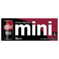 Dr Pepper Soda, Zero Sugar, Mini