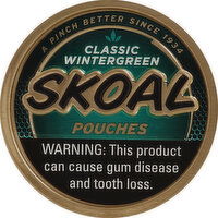 Skoal Smokeless Tobacco, Classic Wintergreen, Pouches - 0.82 Ounce 