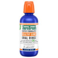 TheraBreath Oral Rinse, Healthy Gums, Clean Mint - 16 Fluid ounce 