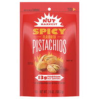 Nut Harvest Pistachios, Spicy Flavored - 3.75 Ounce 