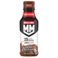 Muscle Milk Protein Shake, Non-Dairy, Zero Sugar, Chocolate - 14 Fluid ounce 