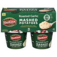 Idahoan Mashed Potatoes, Roasted Garlic, 4 Pack - 4 Each 