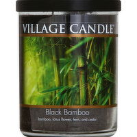 Village Candle Candle, Black Bamboo, Glass Cyclinder - 1 Each 