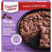 Duncan Hines Pan Cookie Mix, Double Chocolate Chunk, Mega Cookie