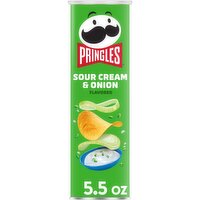 Pringles Potato Crisps Chips, Sour Cream and Onion - 5.5 Ounce