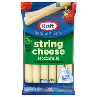 Kraft String Cheese, Low-Moisture, Part-Skim, Mozzarella - 12 Ounce 