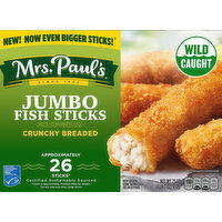 Mrs. Paul's Crunchy Breaded Jumbo Frozen Fish Sticks