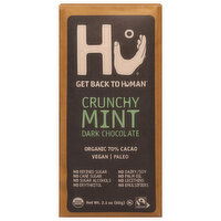 Hu Dark Chocolate, Organic, Crunchy Mint, 70% Cacao - 2.1 Ounce 