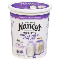 Nancy's Yogurt, Organic, Whole Milk, Probiotic, Plain - 32 Ounce 