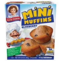 Little Debbie Muffins, Blueberry, Mini - 5 Each 