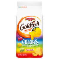 Goldfish Baked Snack Crackers, Cheddar, Colors - 6.6 Ounce 