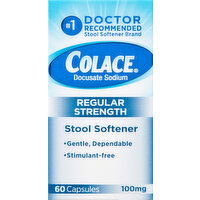 Colace Stool Softener, Regular Strength, 100 mg, Capsules