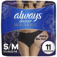 Always Discreet Boutique Underwear, S/M - 11 Each