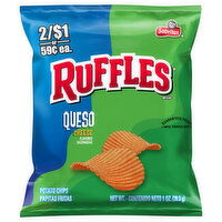 Ruffles Potato Chips, Queso Cheese Flavored - 1 Ounce 