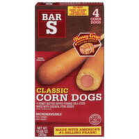 Bar S Corn Dogs, Honey Crips Batter Dipped, Classic - 4 Each 