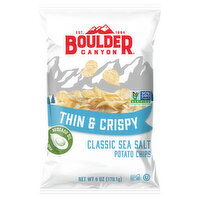 Boulder Canyon Potato Chips, Classic Sea Salt, Thin & Crispy - 6 Ounce
