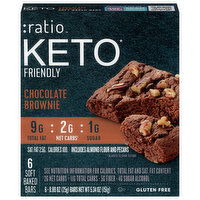 Ratio Bars, Chocolate Brownie - 6 Each 