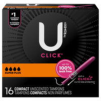 U by Kotex Tampons, Compact, Unscented, Super Plus