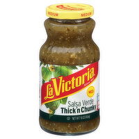 La Victoria Salsa Verde, Medium, Thick'n Chunky - 16 Ounce 