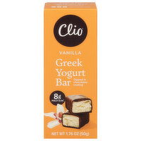 Clio Yogurt Bar, Greek, Vanilla - 1.76 Ounce 