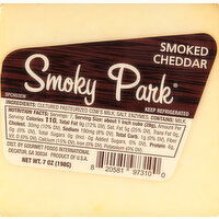 Smoky Park Cheese, Smoked Cheddar - 7 Ounce 