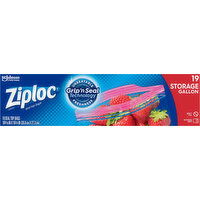 Ziploc Seal Top Bags, Storage, Gallon - 19 Each 