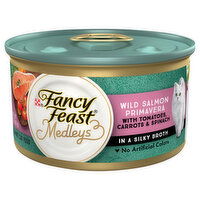 Fancy Feast Cat Food, Gourmet, Wild Salmon Primavera, Medleys