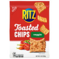 RITZ Toasted Chips Veggie Crackers, Party Snacks - 8.1 Ounce 