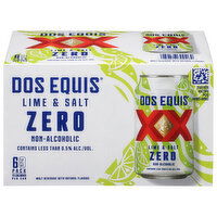 Dos Equis Beer, Lime & Salt, Zero, Non-Alcoholic, 6 Pack - 6 Each 