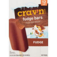 Crav'n Flavor Frozen Dairy Dessert, Fudge Bars - 12 Each 