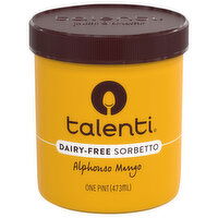 Talenti Sorbetto, Dairy-Free, Alphonso Mango - 1 Pint 