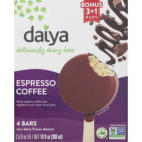 Daiya Frozen Dessert Bars, Non-Dairy, Espresso Coffee, 4 Pack - 4 Each 