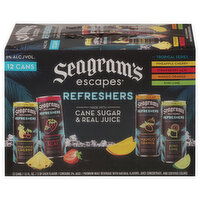 Seagram's Escapes Malt Beverage, Premium, Refreshers - 12 Each 