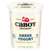 Cabot Yogurt, Reduced Fat, Greek, Vanilla Bean